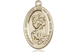 [4123CGF] 14kt Gold Filled Saint Christopher Medal