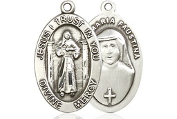 [4123DMSSY] Sterling Silver Divine Mercy Medal - With Box