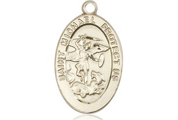 [4123RGF] 14kt Gold Filled Saint Michael the Archangel Medal