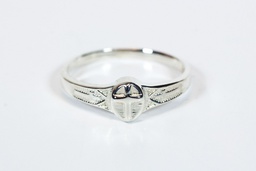 [0512SS5] Sterling Silver Cross Ring Size 5