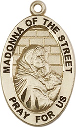 [4124GF] 14kt Gold Filled Madonna of the Street Medal