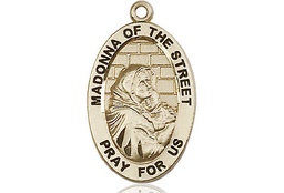 [4124GF] 14kt Gold Filled Madonna of the Street Medal