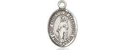 [9343SS] Sterling Silver Saint Catherine of Alexandria Medal