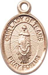 [9346GF] 14kt Gold Filled Our Lady of Tears Medal