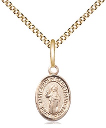 [9350GF/18G] 14kt Gold Filled Saint John of Capistrano Pendant on a 18 inch Gold Plate Light Curb chain