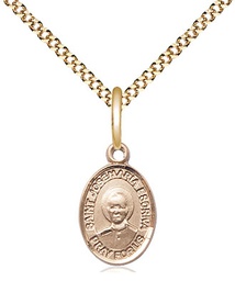 [9362GF/18G] 14kt Gold Filled Saint Josemaria Escriva Pendant on a 18 inch Gold Plate Light Curb chain