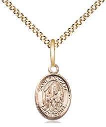 [9363GF/18G] 14kt Gold Filled Saint Polycarp of Smyrna Pendant on a 18 inch Gold Plate Light Curb chain