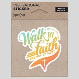 [STCK124] Sticker - Walk By Faith Script