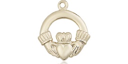 [4138GF] 14kt Gold Filled Claddagh Medal