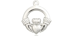 [4138SSY] Sterling Silver Claddagh Medal