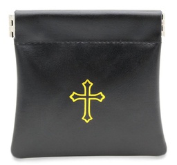 [MX30503-BLK] Vinyl Leatherette Rosary Case - Black