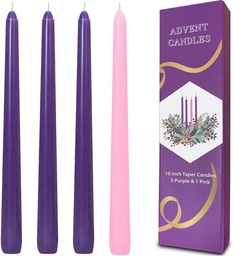 [MX40625] 4 Pack Advent Taper Candles