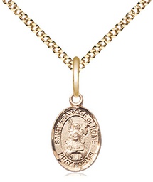 [9365GF/18G] 14kt Gold Filled Saint Frances of Rome Pendant on a 18 inch Gold Plate Light Curb chain