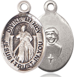 [9366SS] Sterling Silver Divine Mercy Medal