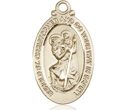 [4145CGF] 14kt Gold Filled Saint Christopher Medal