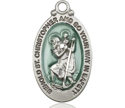 [4145ECSS] Sterling Silver Saint Christopher Medal