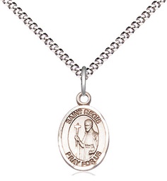 [9380SS/18S] Sterling Silver Saint Regis Pendant on a 18 inch Light Rhodium Light Curb chain