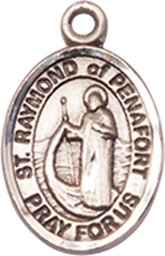 [9385SS] Sterling Silver Saint Raymond of Penafort Medal