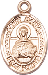[9396KT] 14kt Gold Saint Daria Medal