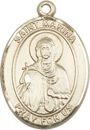 [7379KT] 14kt Gold Saint Marina Medal