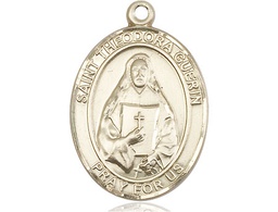 [7382KT] 14kt Gold Saint Theodora Medal