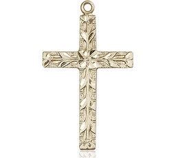 [5921KT] 14kt Gold Cross Medal