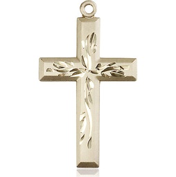 [5925KT] 14kt Gold Cross Medal