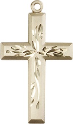 [5925KT] 14kt Gold Cross Medal