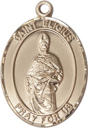 [7402KT] 14kt Gold Saint Eligius Medal