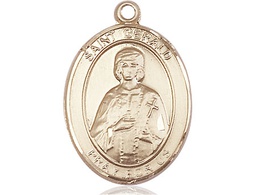 [7404KT] 14kt Gold Saint Gerald Medal