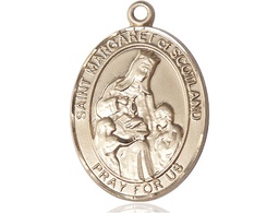 [7407KT] 14kt Gold Saint Margaret of Scotland Medal