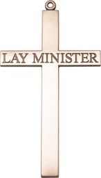 [5954KT] 14kt Gold Lay Minister Cross Medal