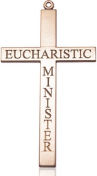 [5955KT] 14kt Gold Eucharistic Minister Cross Medal