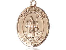 [7417KT] 14kt Gold Saint Maron Medal