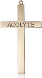 [5957KT] 14kt Gold Acolyte Cross Medal