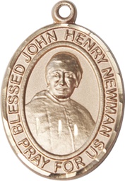 [7423KT] 14kt Gold Blessed John Henry Newman Medal