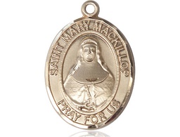[7425KT] 14kt Gold Saint Mary Mackillop Medal