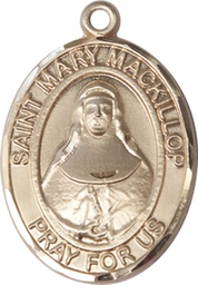 [7425KT] 14kt Gold Saint Mary Mackillop Medal