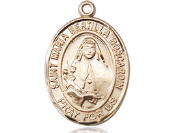 [7428KT] 14kt Gold Saint Maria Bertilla Boscardin Medal