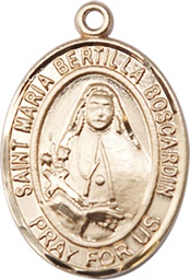 [7428KT] 14kt Gold Saint Maria Bertilla Boscardin Medal