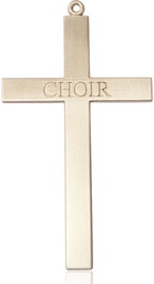 [5959KT] 14kt Gold Choir Cross Medal