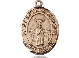 [7444KT] 14kt Gold Saint Medard of Noyon Medal