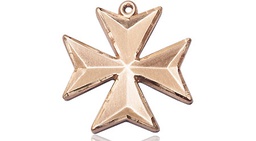 [5993KT-CV] 14kt Gold Maltese Cross Medal