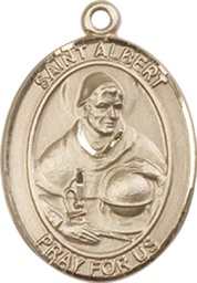 [8001KT] 14kt Gold Saint Albert the Great Medal