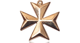 [5993KT-CX] 14kt Gold Maltese Cross Medal