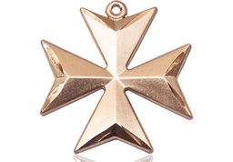 [5994KT-CX] 14kt Gold Maltese Cross Medal