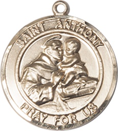 [8004RDKT] 14kt Gold Saint Anthony Medal