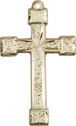 [6004KT] 14kt Gold Cross Medal