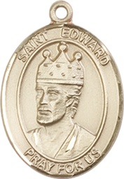 [8026KT] 14kt Gold Saint Edward the Confessor Medal