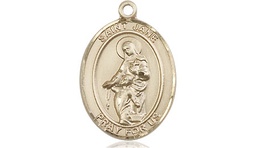 [8029KT] 14kt Gold Saint Jane of Valois Medal